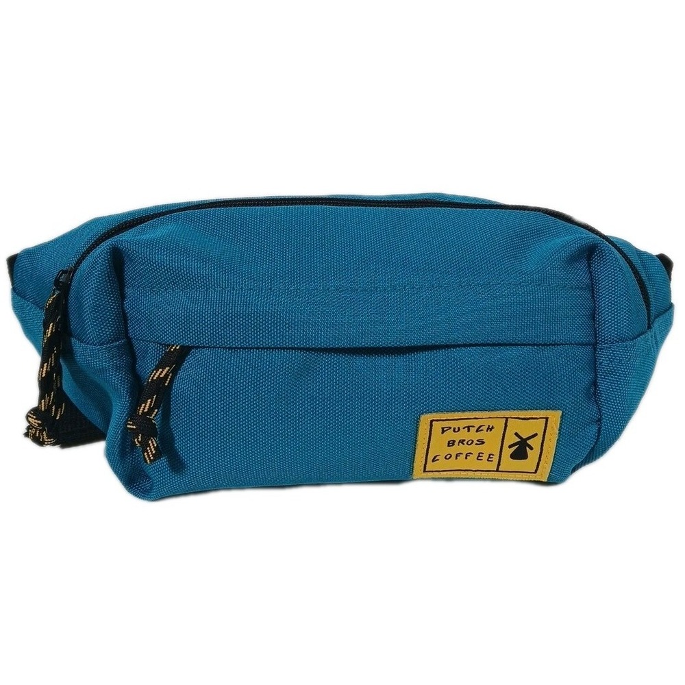 Dutch Bros Coffee Waist Bag Unisex One Size Teal Blue Canvas